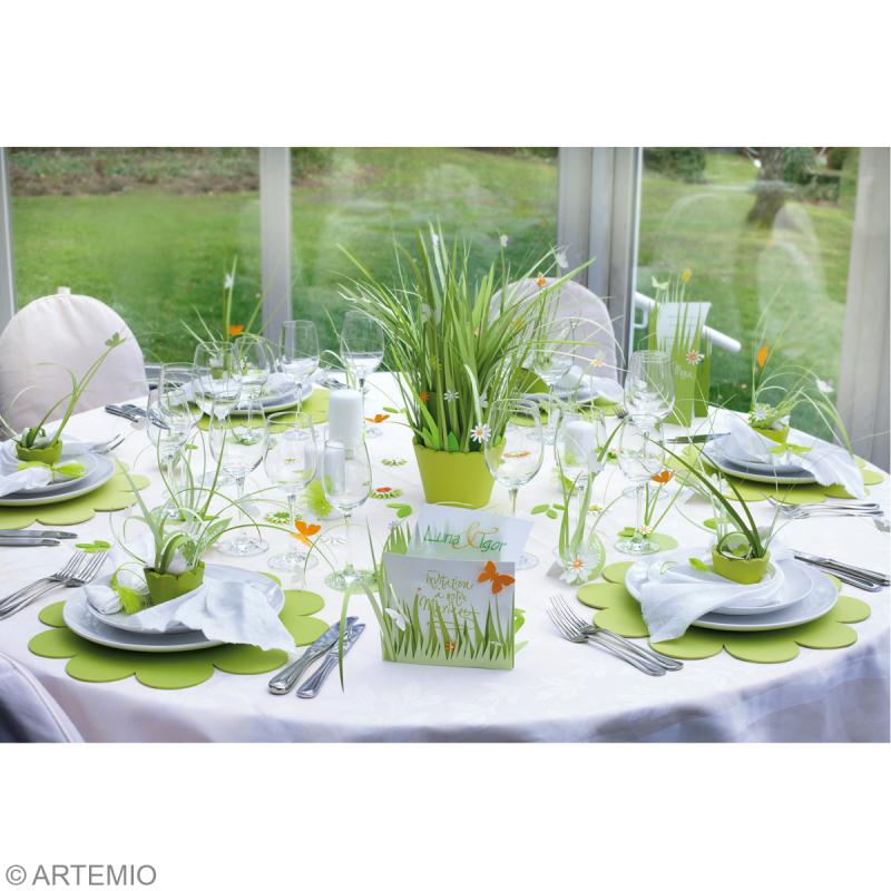 décoration mariage vert et blanc